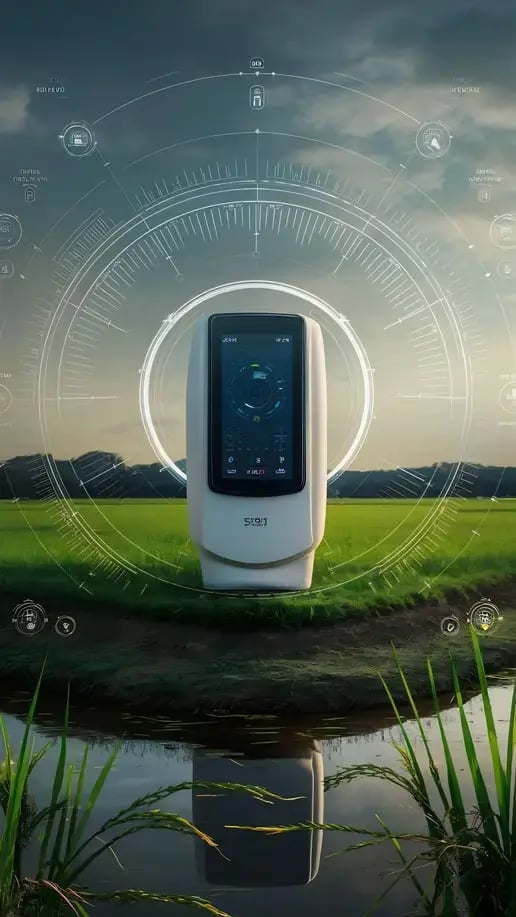 agriculture-iot-with-rice-field-background