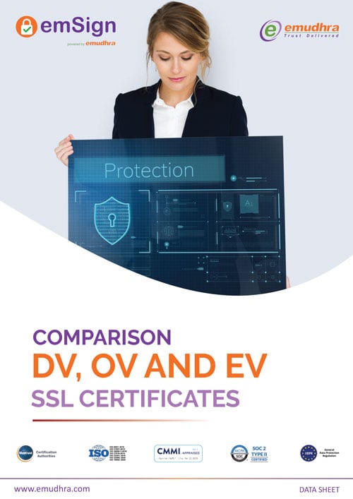 COMPARISON SSL CERTIFICATES DV, OV AND EV