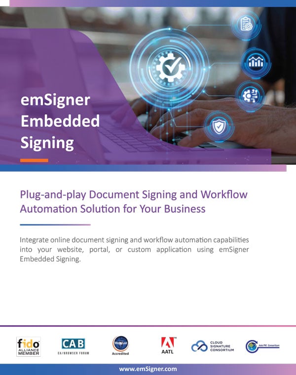emSigner Embedded Signing