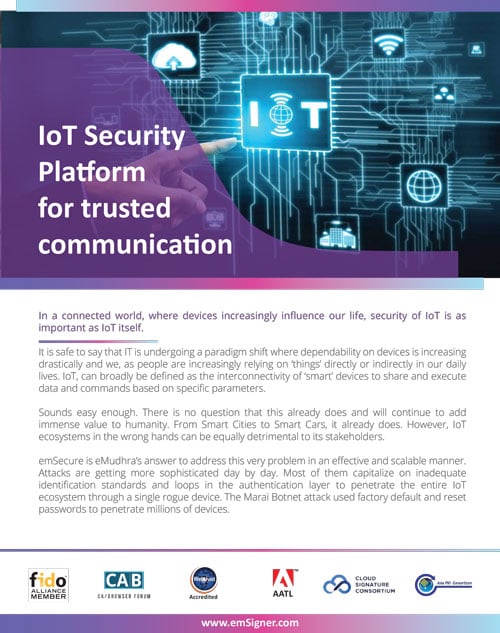 In a connected world, where devices increasingly influence our life, security of IoT is as important as IoT itself